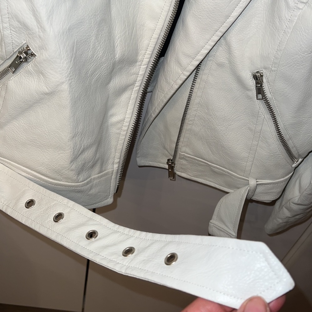 Premme White Faux Leather jacket - Picture 7 of 8